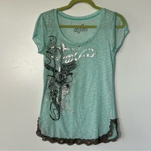 Fox Women's Light Blue Graphic Tee